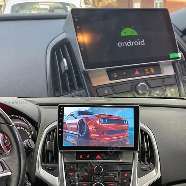Opel Astra J Araç Multimedya Android Ekran Carplay Navigasyon Double Teyp 4+64 9" 10-20 Silver CADENCE - Resim 4