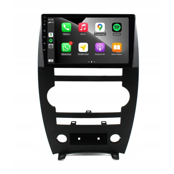 Jeep Commander Araç Multimedya Android Ekran Carplay Double Teyp 4+64 9" 05-10 Black CADENCE - Resim 3