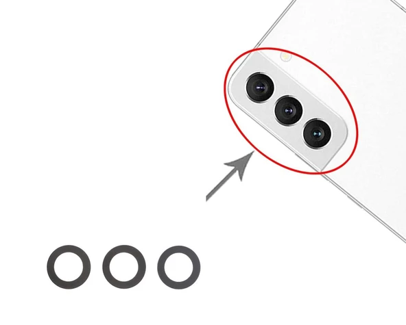 Galaxy S22 5g S901 İle Uyumlu Kamera Camı İthal Set