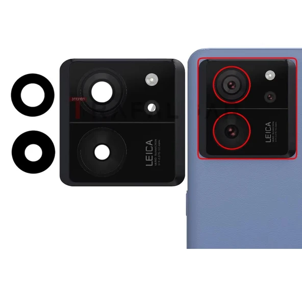 Xiaomi Mi 13T 13T Pro İle Uyumlu Kamera Camı İthal Full Set