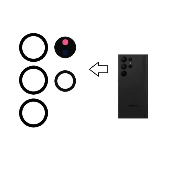 Galaxy S23 Ultra S918 İle Uyumlu Kamera Camı İthal Set ürün görseli 1