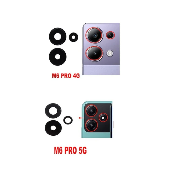 Poco M6 Pro 5G İle Uyumlu Kamera Camı İthal Set 23076PC4BI