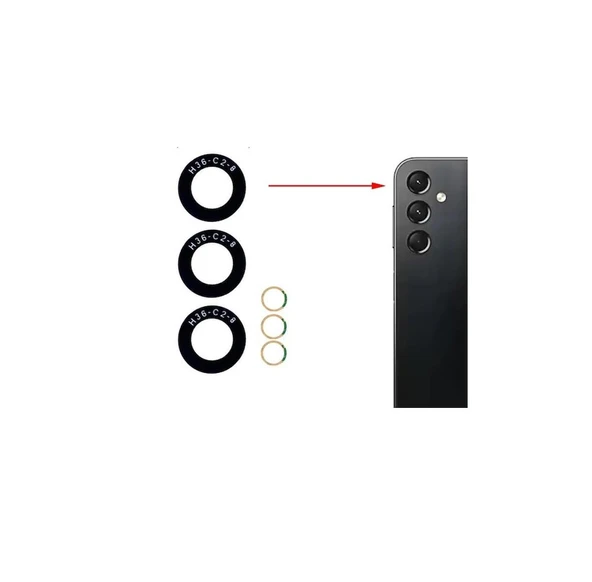 Galaxy A24 4G A245F İle Uyumlu Kamera Camı İthal Set ürün görseli 1