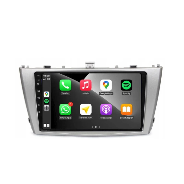 Toyota Avensis Araç Multimedya Android Ekran Carplay Double Teyp 4+64 9" 09-15 Silver CADENCE - 3