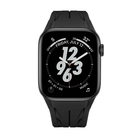 Watch 44mm Uyumlu Akıllı Saat Kordonu-127 Metal Tokalı Silikon Kordon - 2
