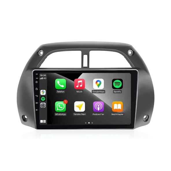 Toyota Rav 4 Araç Multimedya Android Ekran Carplay Navigasyon Double Teyp 4+64 9" 01-03 Gri CADENCE - Resim 2