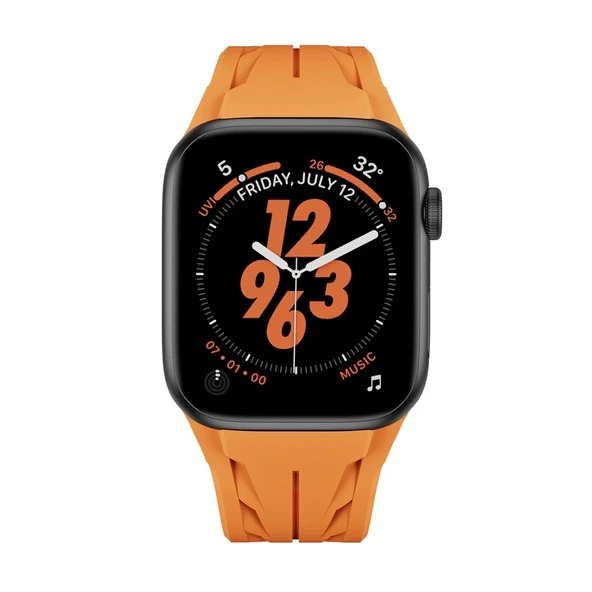 Watch 7 45mm Uyumlu Akıllı Saat Kordonu-127 Metal Tokalı Silikon Kordon - 6