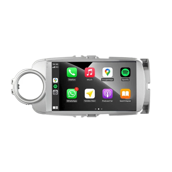 Toyota Yaris Araç Multimedya Android Ekran Carplay Navigasyon Double Teyp 4+64 9" 12-20 Silver CADENCE - 2