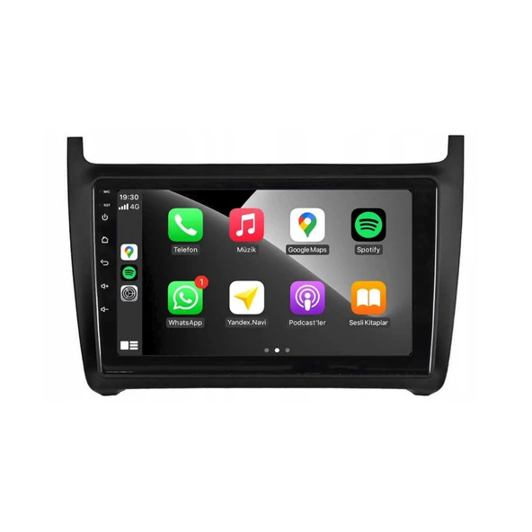 Volkswagen Polo 7 Araç Multimedya Android Ekran Carplay Double Teyp 4+64 9" 10-20 Black CADENCE - 3