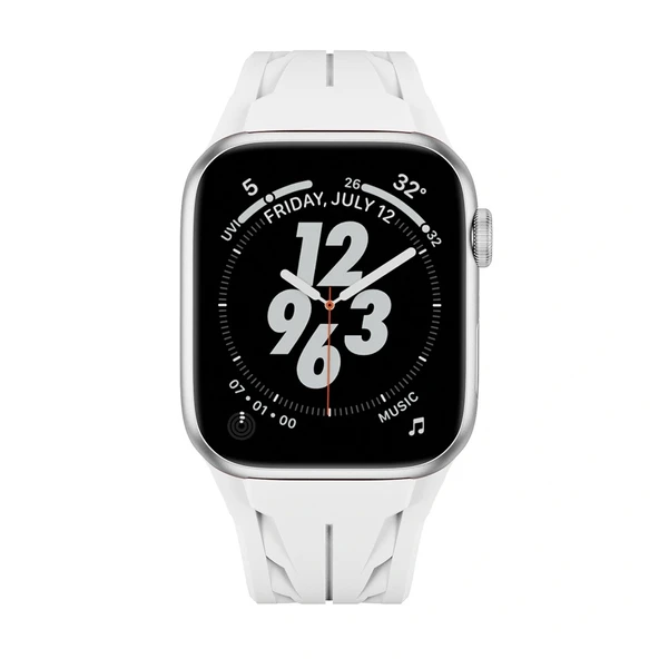 Watch 42mm Uyumlu Akıllı Saat Kordonu-127 Metal Tokalı Silikon Kordon - 10