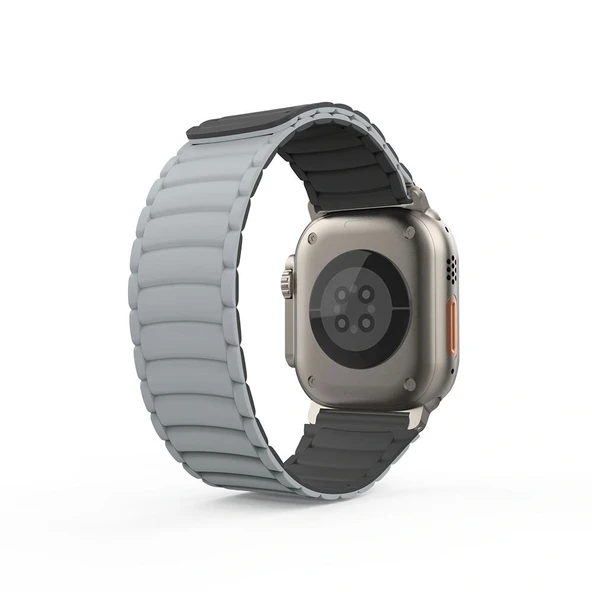 Watch Ultra 49mm Uyumlu Akıllı Saat Kordonu-122 Silikon Kordon Strap Kayış - 4