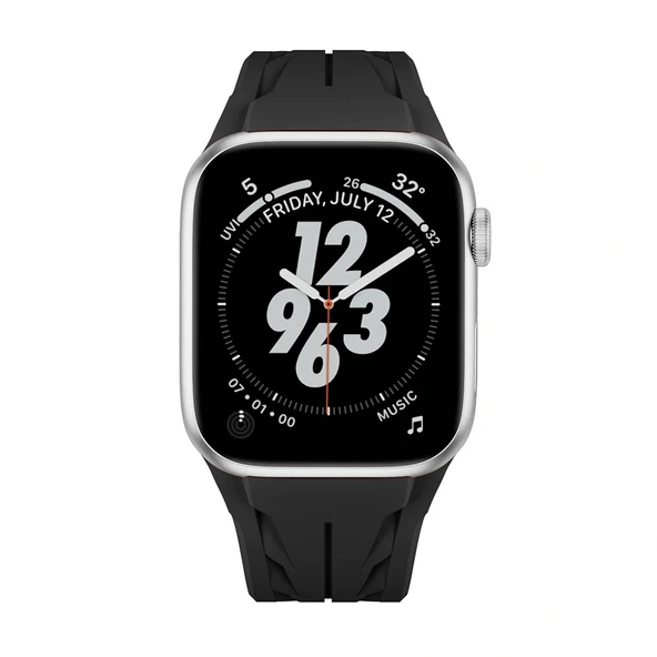 Watch 42mm Uyumlu Akıllı Saat Kordonu-127 Metal Tokalı Silikon Kordon - 6