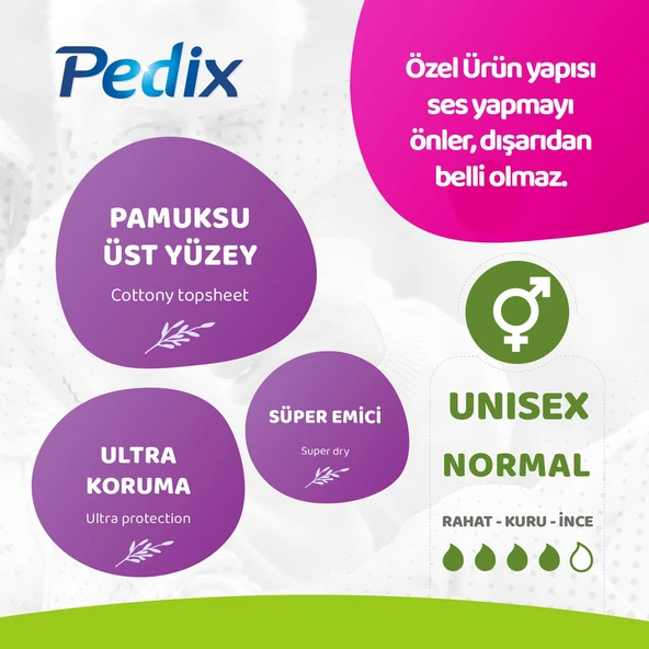 PEDİX Mesane Pedi Unısex Büyük Boy Large (L)  60 Adet - 3