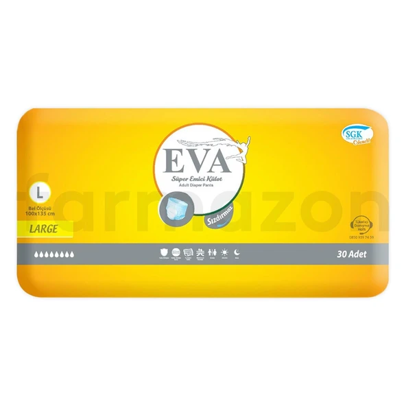 EVA HASTA BEZİ KÜLOTLU LARGE  30 X 2 ADET