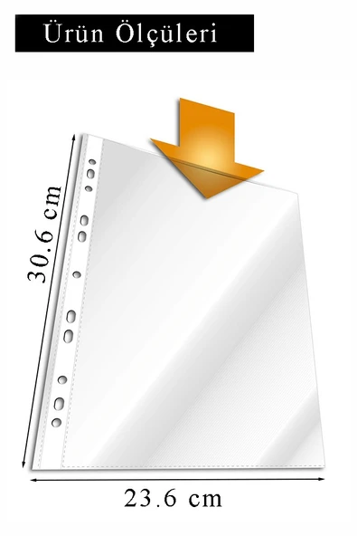 Poşet Dosya A4 Kristal 100 Adet 1 Paket Noki 4830 Cr Kalın Poşet Dosya Föy Mavi Şeritli 90 Mikron Şeffaf Belge Arşivleme - 2