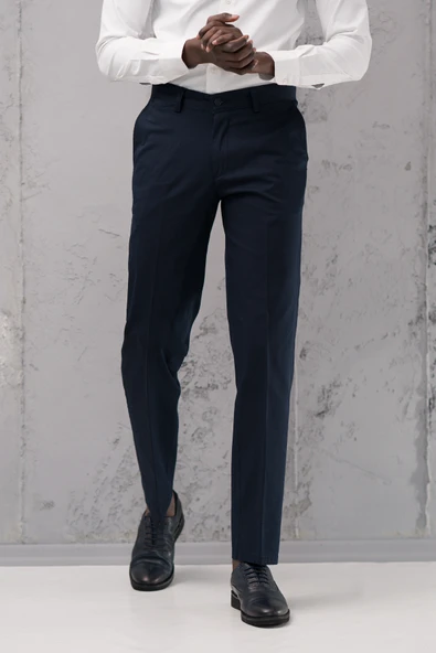 Regular Fit Pamuklu Yan Cep Klasik Yazlık Gabardin Pantolon - 7