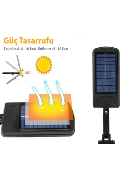 3 Modlu Led Bahçe Sokak Lambası 2 Adet Solar Güneş Enerjili Hareket Sensörlü Kumandalı - 4