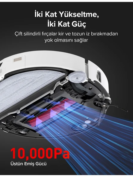 Roborock S8 MaxV Ultra Beyaz Çöp İstasyonlu Akıllı Robot Süpürge - 2