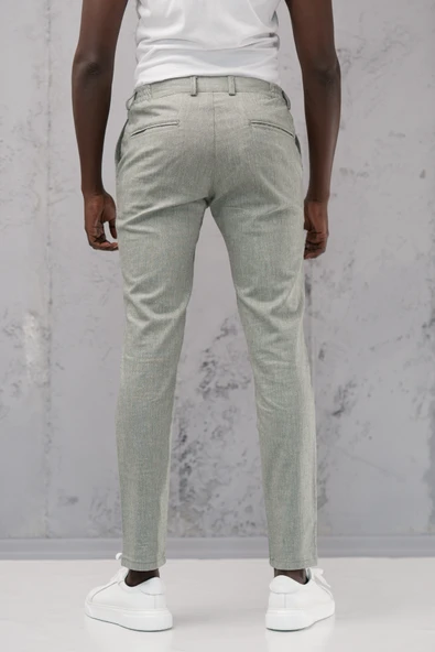 Beli Lastikli ve İplikli Slimfit Pamuklu Jogger Pantolon - Resim 4