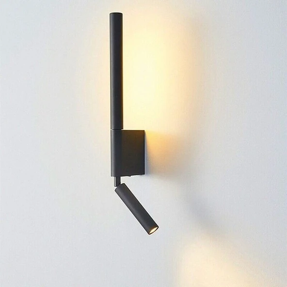 6+3 Watt, Döner Direk, Oynar Başlıklı Led Yatakbaşı Armatür, Led Duvar Aplik, Modern Yatakbaşı Aplik - 7