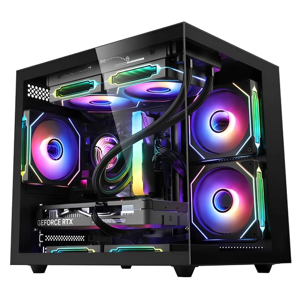 Segotep Brave W1 750W 80+ Bronze Micro ATX Siyah Oyuncu Kasası - 4