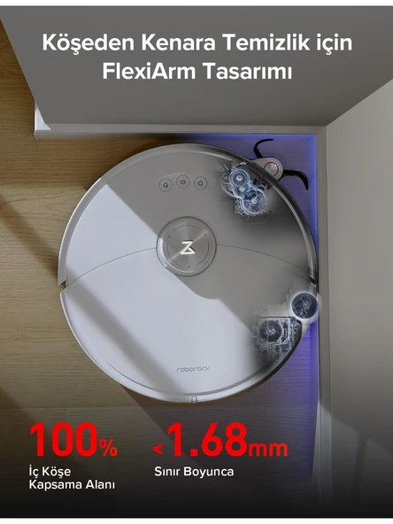 Roborock S8 MaxV Ultra Beyaz Çöp İstasyonlu Akıllı Robot Süpürge - 3