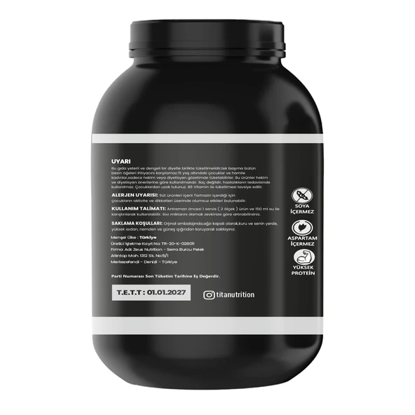 Titan Premium Whey Protein Tozu 1820g- Çikolata Aromalı - 2
