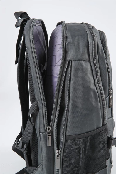 Ççs 51452 Laptop Bölmeli Usb Girişli Terletmeyen Gri Sırt Çantası - 5