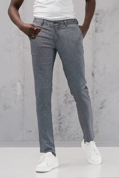 Beli Lastikli ve İplikli Slimfit Pamuklu Jogger Pantolon - Resim 10