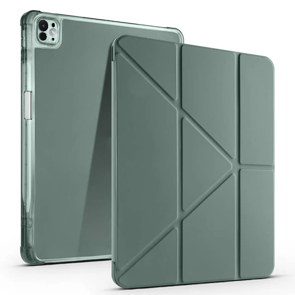 Apple iPad Air 13 2025 M3 Kılıf Zore Tri Folding Kalem Bölmeli Standlı Kılıf
