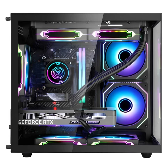 Segotep Brave W1 750W 80+ Bronze Micro ATX Siyah Oyuncu Kasası