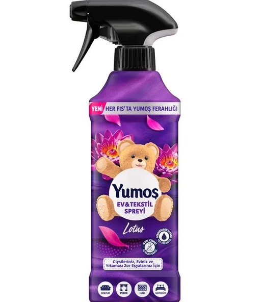 Yumoş Ev ve Tekstil Spreyi Lotus Yıkanması Zor Eşyalar Için 450 ml - Resim 2
