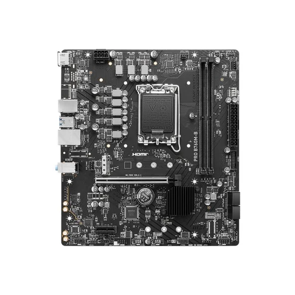 MSI GEFORCE PRO B760M-B DDR4 6400MHZ 1XHDMI 1XM.2 USB 3.2 1700P MATX
