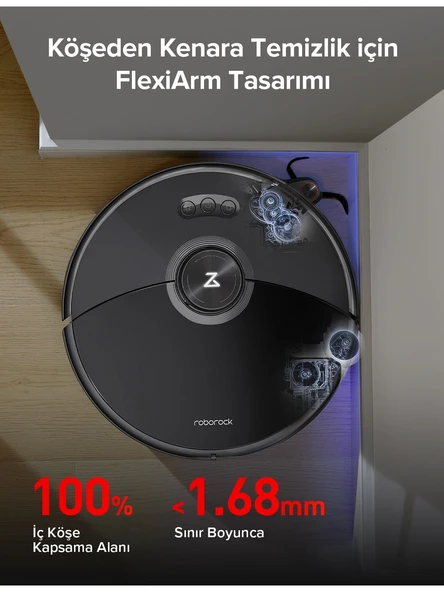 Roborock S8 MaxV Ultra Siyah Çöp İstasyonlu Akıllı Robot Süpürge - 3