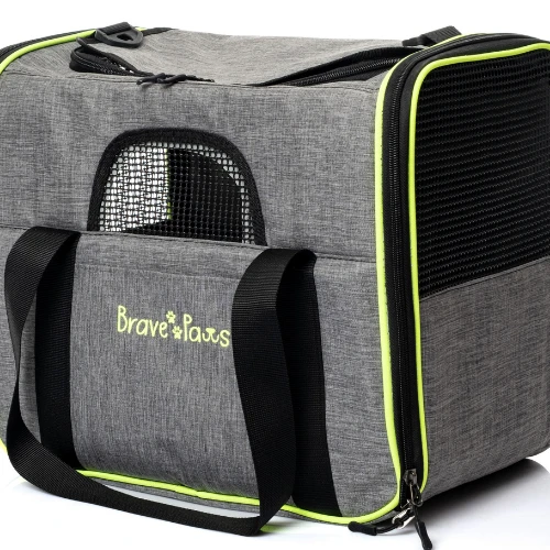 Yıkanabilir Plastik Fileli Kedi Köpek Taşıma Çantası Kare Model - Resim 2