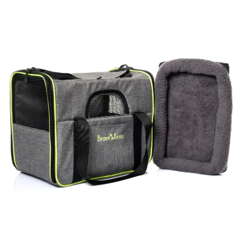 Yıkanabilir Plastik Fileli Kedi Köpek Taşıma Çantası Kare Model - Resim 3