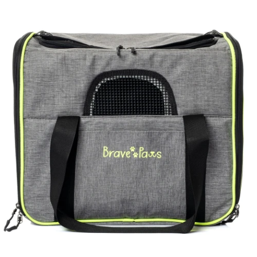 Yıkanabilir Plastik Fileli Kedi Köpek Taşıma Çantası Kare Model - Resim 5