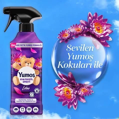 Yumoş Ev ve Tekstil Spreyi Lotus Yıkanması Zor Eşyalar Için 450 ml - Resim 5