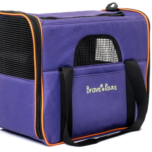 Yıkanabilir Plastik Fileli Kedi Köpek Taşıma Çantası Kare Model - Resim 8