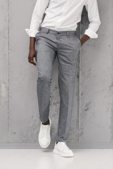 Slimfit Pamuklu Yan Cep Yazlık Gabardin Pantolon