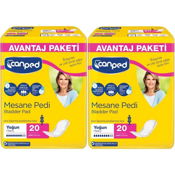 Canped Yoğun Büyük Boy (L) 20'li 2 Adet Mesane Pedi ürün görseli 1