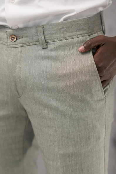 Slimfit Pamuklu Yan Cep Yazlık Gabardin Pantolon - 11