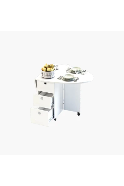 Asra Trend MDF Katlanır Mutfak Masası Km-08 - 4