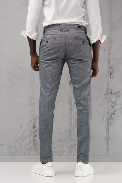 Slimfit Pamuklu Yan Cep Yazlık Gabardin Pantolon - 4