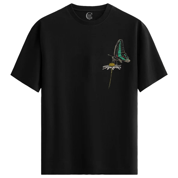 Ink Butterfly %100 Pamuklu Erkek Siyah Tişört - Premium Quality ürün görseli 1