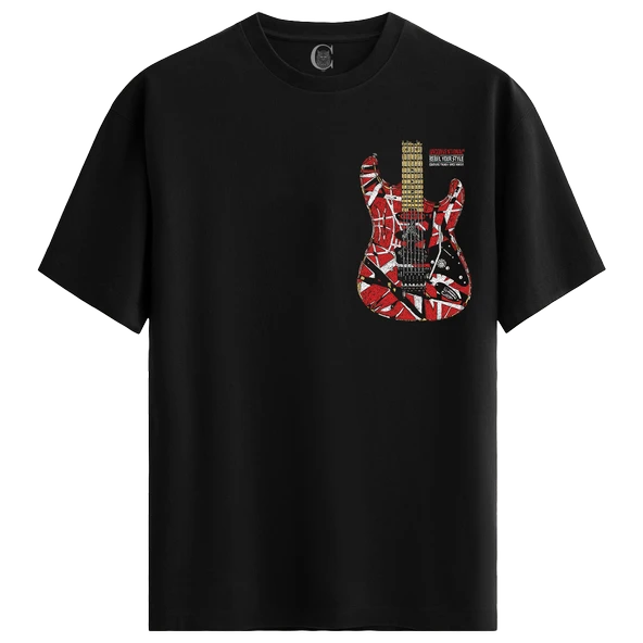 Frankenstrat %100 Pamuklu Kadın Siyah Tişört - Premium Quality ürün görseli