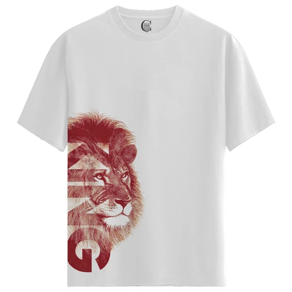 Lion Fury - %100 Pamuklu Erkek Beyaz Tişört - Premium Quality