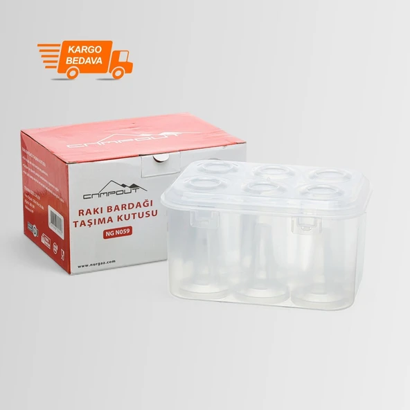 Nurgaz Rakı Bardağı Taşıma Kutusu NG N059 ürün görseli 1