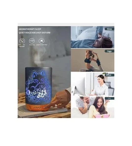 AUHMA 200ml Aromaterapili Aydınlatmalı Hava Nemlendirici AUS-02 - 3