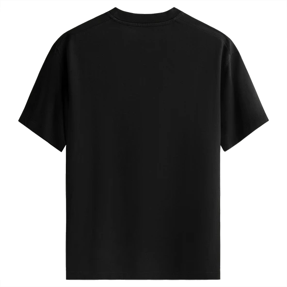 Rose Sketch - %100 Pamuklu Kadın Siyah Tişört - Premium Quality - Resim 2